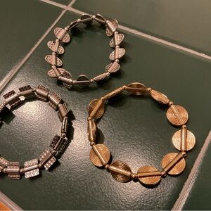 Elegant Gold and Silver Bracelet Set